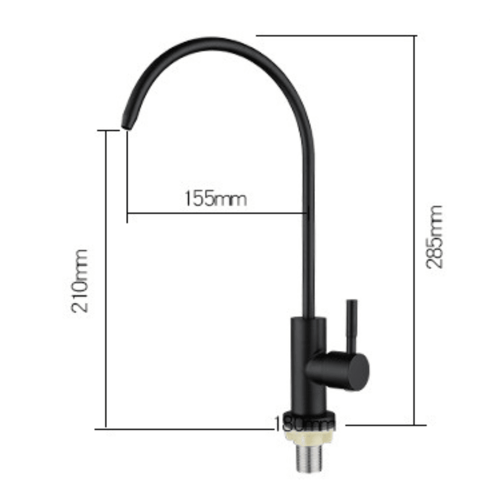 Grifo Osmosis Negro 1 Vía – AQUAPUR COAL GRIFERS