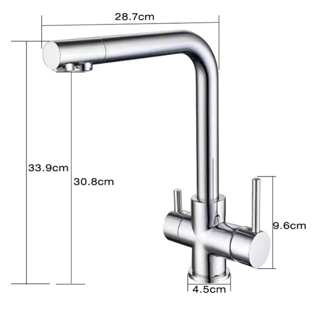 Grifo Osmosis Cromado 3 Vías 2 Salidas – LANTUR CROME GRIFERS