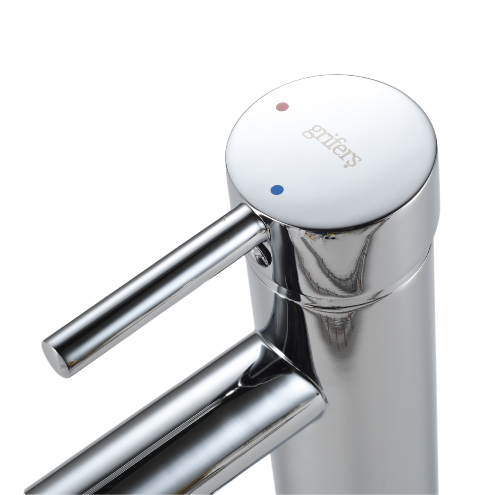 Grifo Lavabo Cromado Caño Bajo Con Apertura En Frío - MODICU CROME GRIFERS