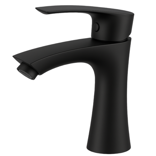 Grifo Lavabo Negro Mate Caño Bajo – ARCUS BASIS COAL GRIFERS