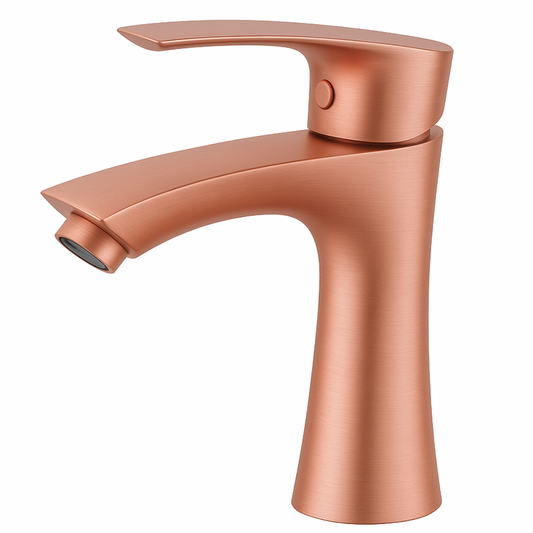 Grifo Lavabo Oro Rosa Caño Bajo – ARCUS BASIS ROSEA GRIFERS
