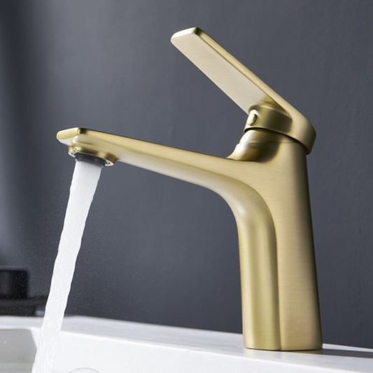 Grifo Lavabo Caño Bajo Dorado ELARA AURI GRIFERS