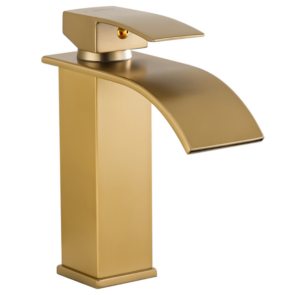Grifo Lavabo Dorado Caño Bajo Con Apertura En Frío – EPISCO AURI GRIFERS