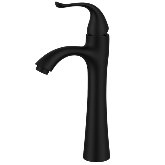 Grifo Lavabo Negro Mate Caño Alto – FLAMMA ALTUS COAL GRIFERS