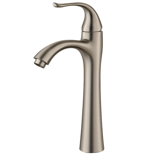 Grifo Lavabo Acero Cepillado Caño Alto – FLAMMA ALTUS HIBERA GRIFERS