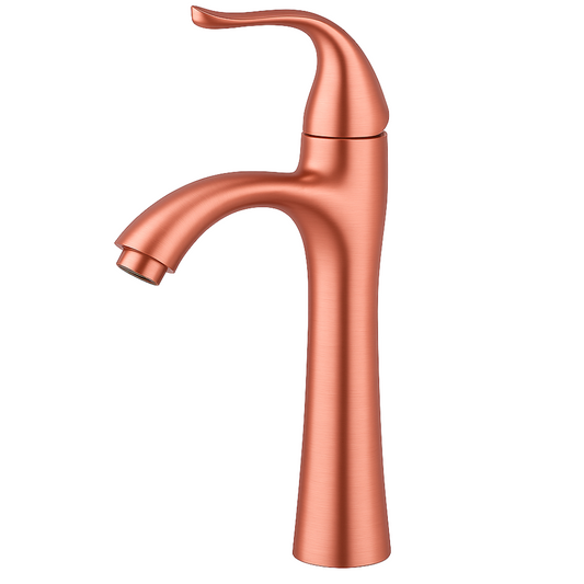 Grifo Lavabo Oro Rosa Caño Alto – FLAMMA ALTUS ROSEA GRIFERS