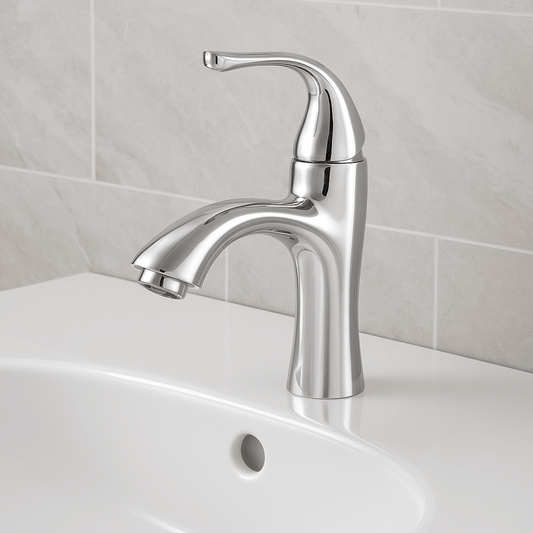 Grifo Lavabo Cromado Caño Bajo – FLAMMA BASIS CROME GRIFERS