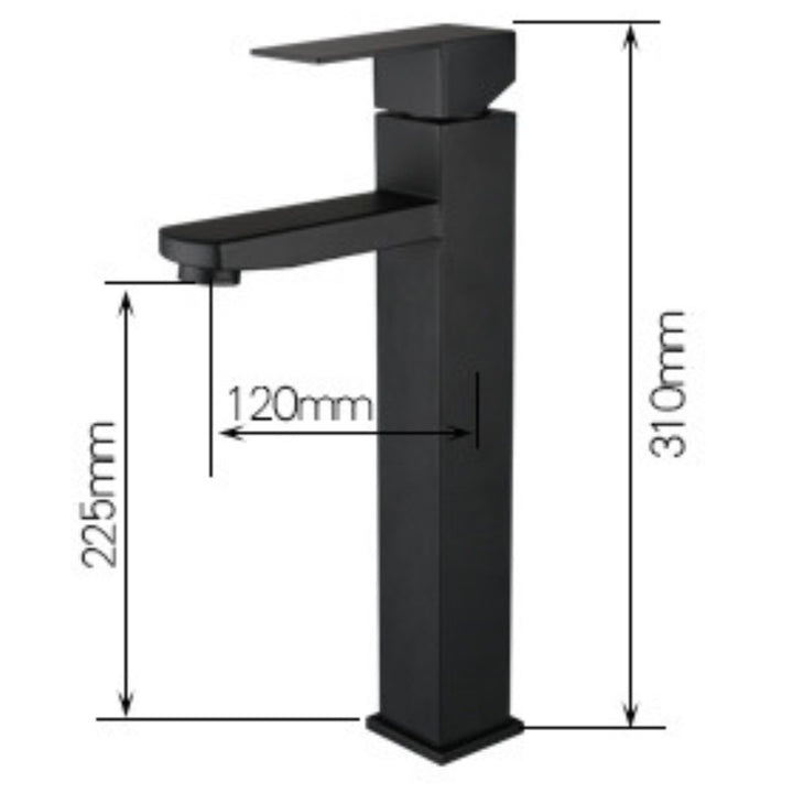 Grifo Lavabo Caño Alto Negro HUMILIS COAL GRIFERS - Interbude