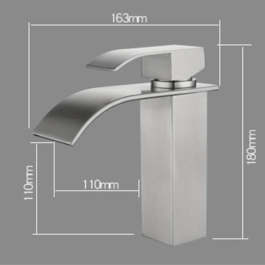 Grifo Lavabo Oro Rosa Cascada Caño Bajo – FONTEA BASIS ROSEA GRIFERS