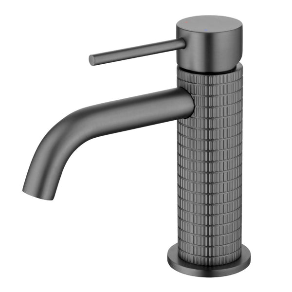 Grifo Lavabo Caño Bajo Gris Metal AUREA LOW GRISEO - Interbude