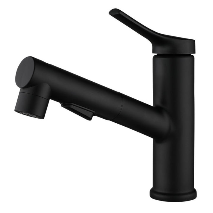 Grifo Lavabo Caño Bajo Extraíble Negro LABELLO COAL GRIFERS - Interbude