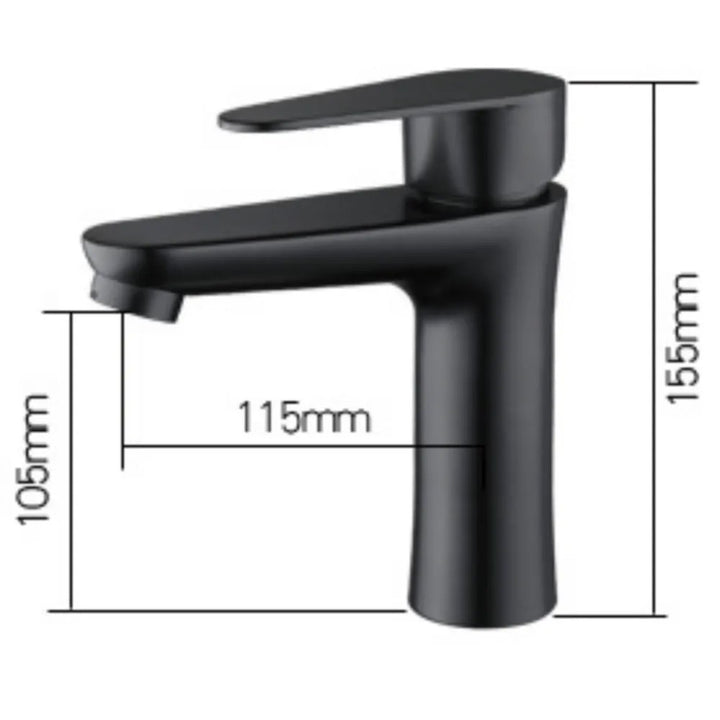 Grifo Lavabo Caño Bajo Negro ESSENTIALS COAL GRIFERS - Interbude