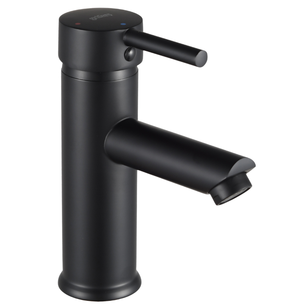 Grifo Lavabo Negro Caño Bajo Con Apertura En Frío - MODICU COAL GRIFERS