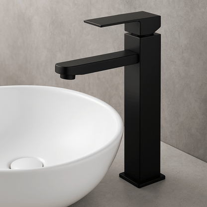 Grifo Lavabo Negro Caño Alto – SQUARE ALTUS COAL GRIFERS