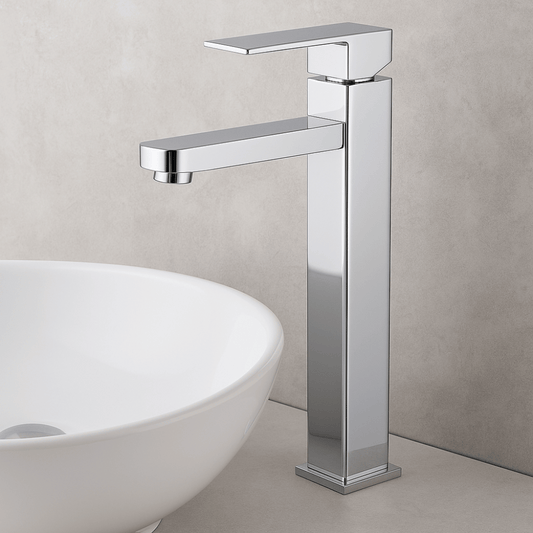 Grifo Lavabo Cromado Caño Alto – SQUARE ALTUS CROME GRIFERS