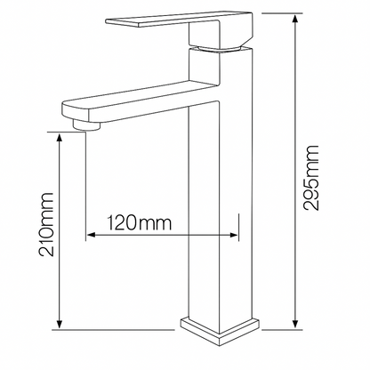 Grifo Lavabo Negro Caño Alto – SQUARE ALTUS COAL GRIFERS
